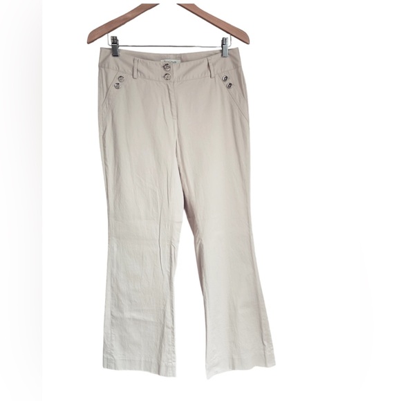 White House Black Market Tan Khaki Flare Pants - Picture 2 of 10